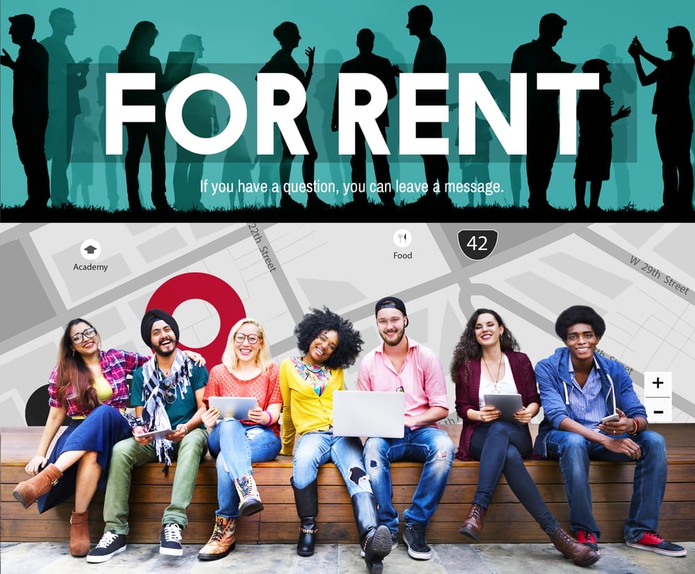 For Rent Rental Available Renting Borrow Property Concept